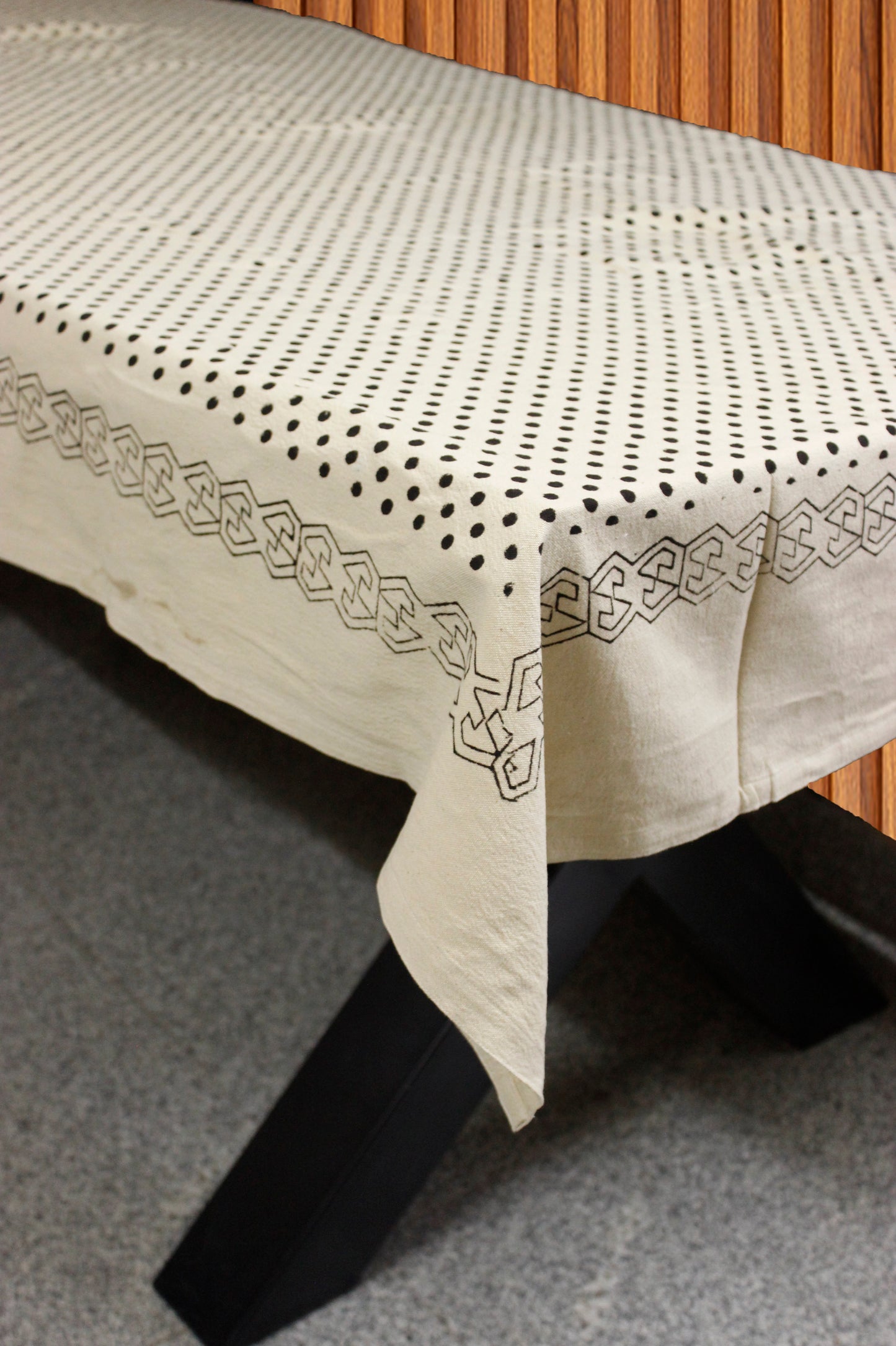Block printed table cloth