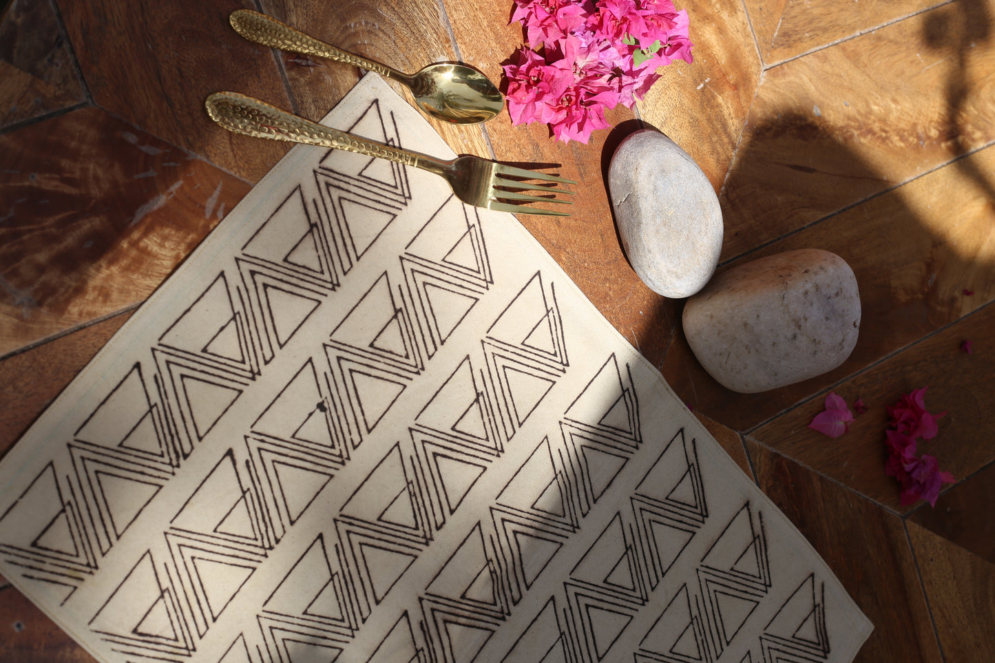 Block printed placemat