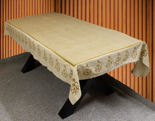 Block printed table cloth