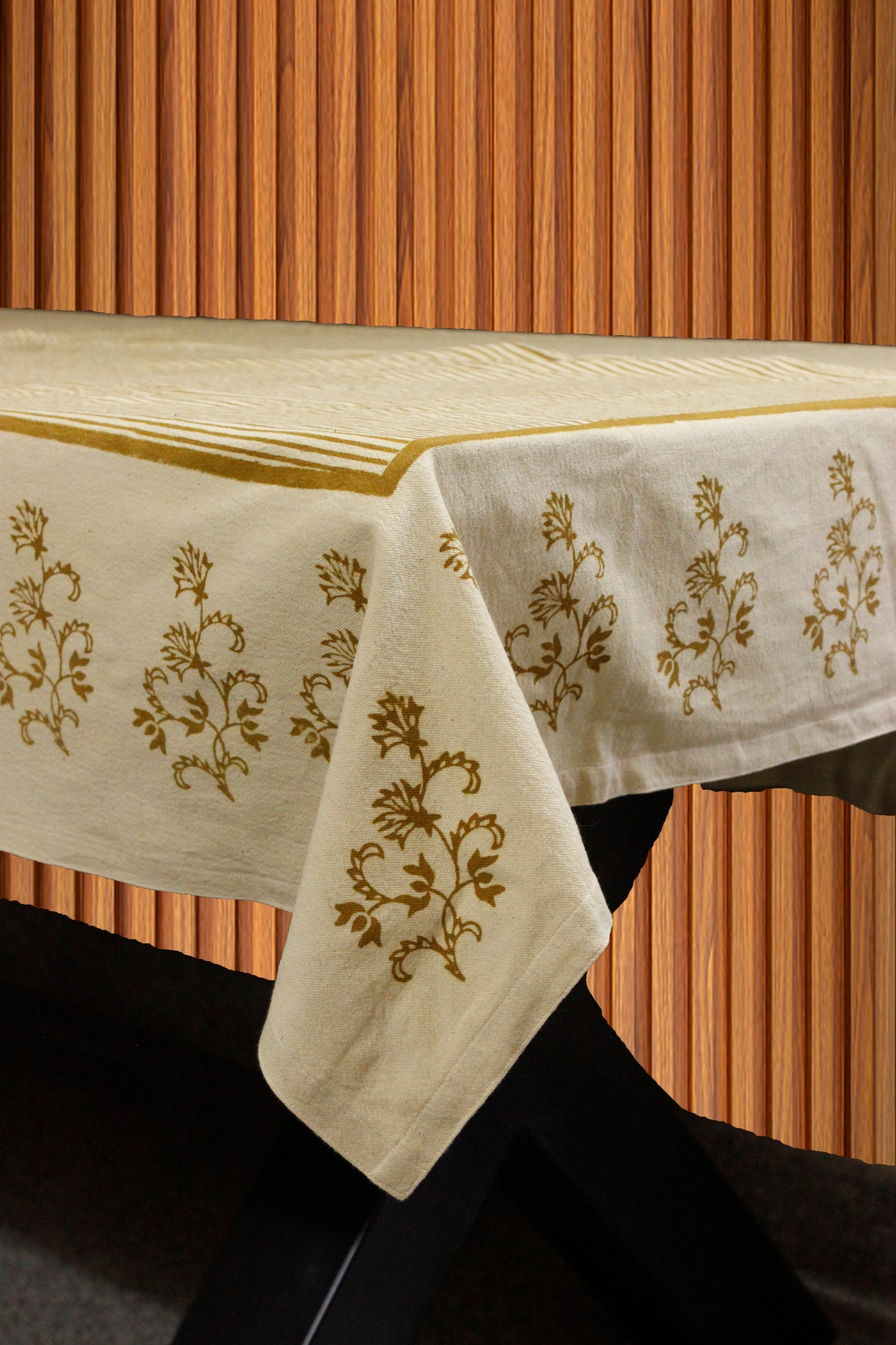 Block printed table cloth