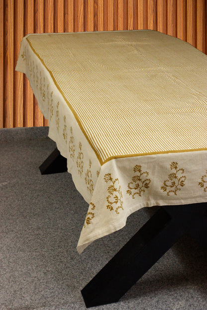 Block printed table cloth