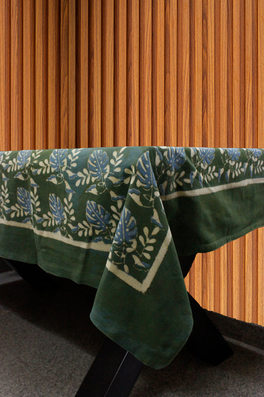 Block printed table cloth