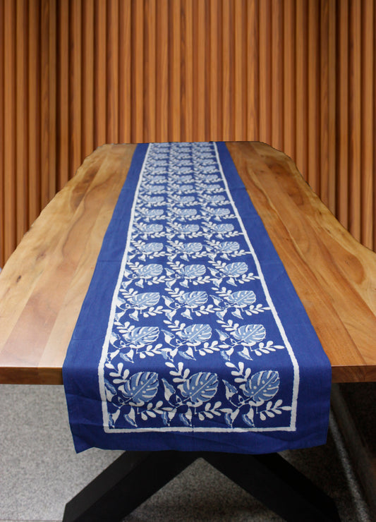 Block printed table runner