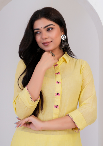 Up down straight kurta