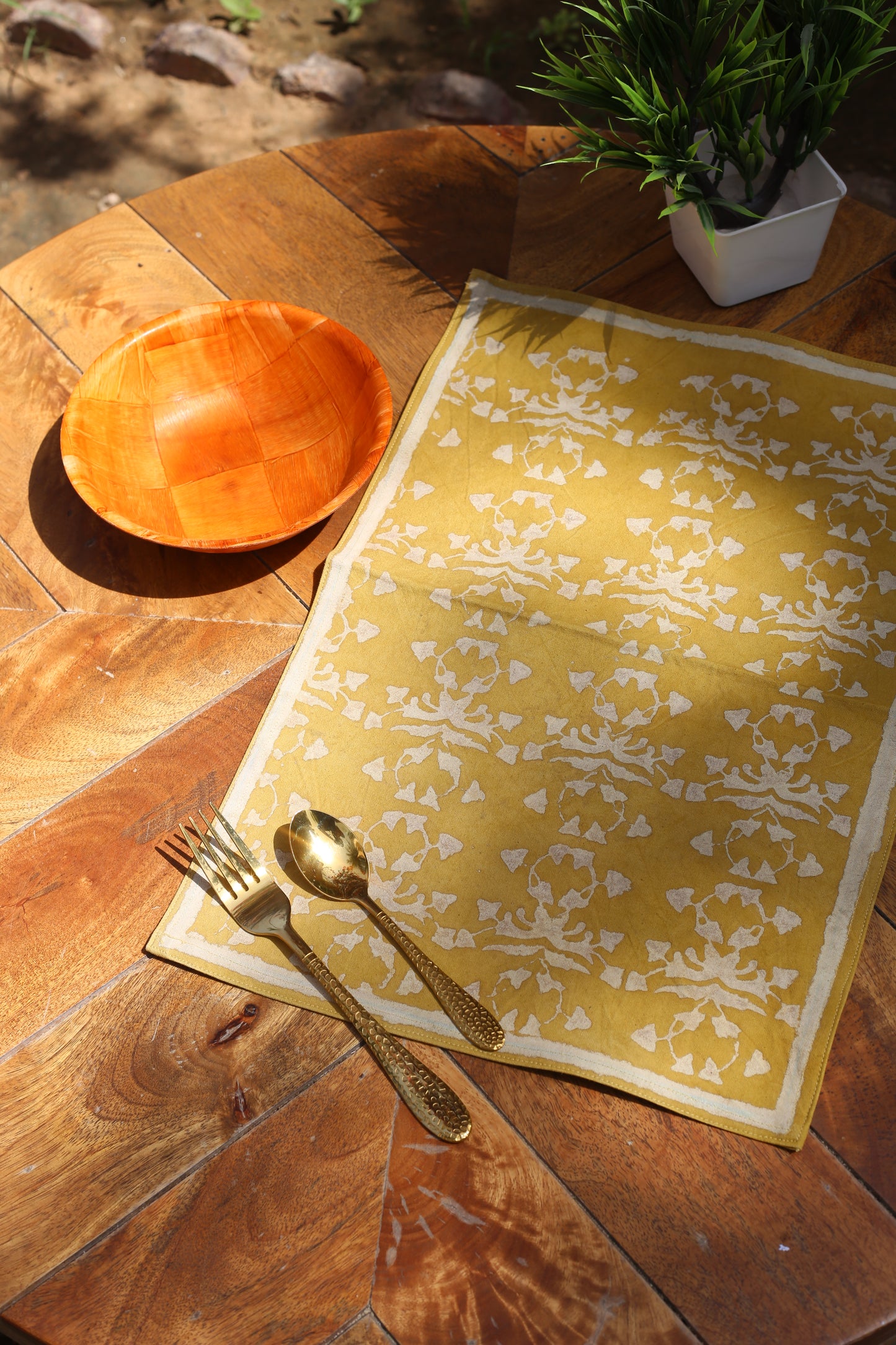 Block printed placemat