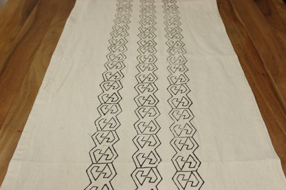 Block printed table runner