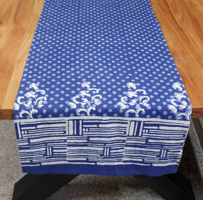 Block printed table runner