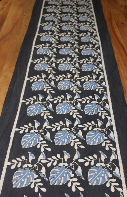 Block printed table runner